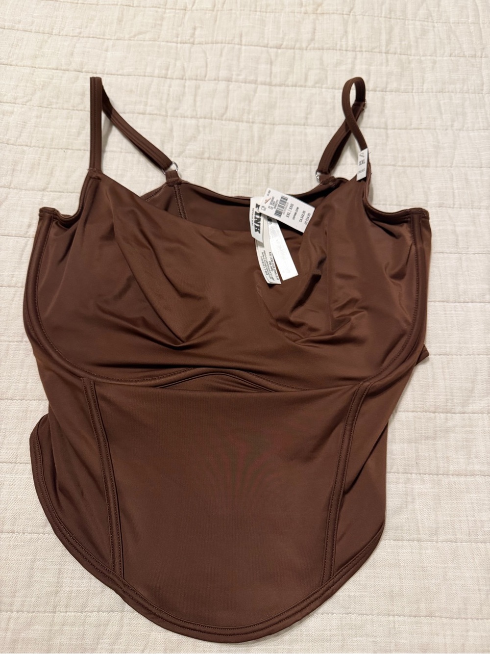 PINK Brown Tank Top with Tags